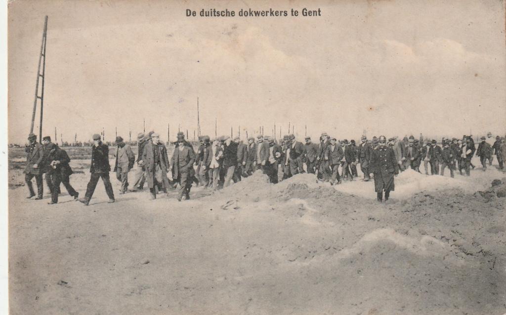 Gand, Dockers allemands, 2 scans, Envoi