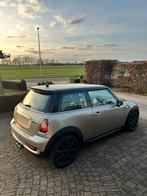 Mini cooper S r56 129.000km, Auto's, Zwart, Leder en Stof, Beige, Handgeschakeld