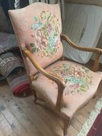 Antieke Fauteuil Lodewijk XV-stijl Petit Point Borduurwerk, Ophalen