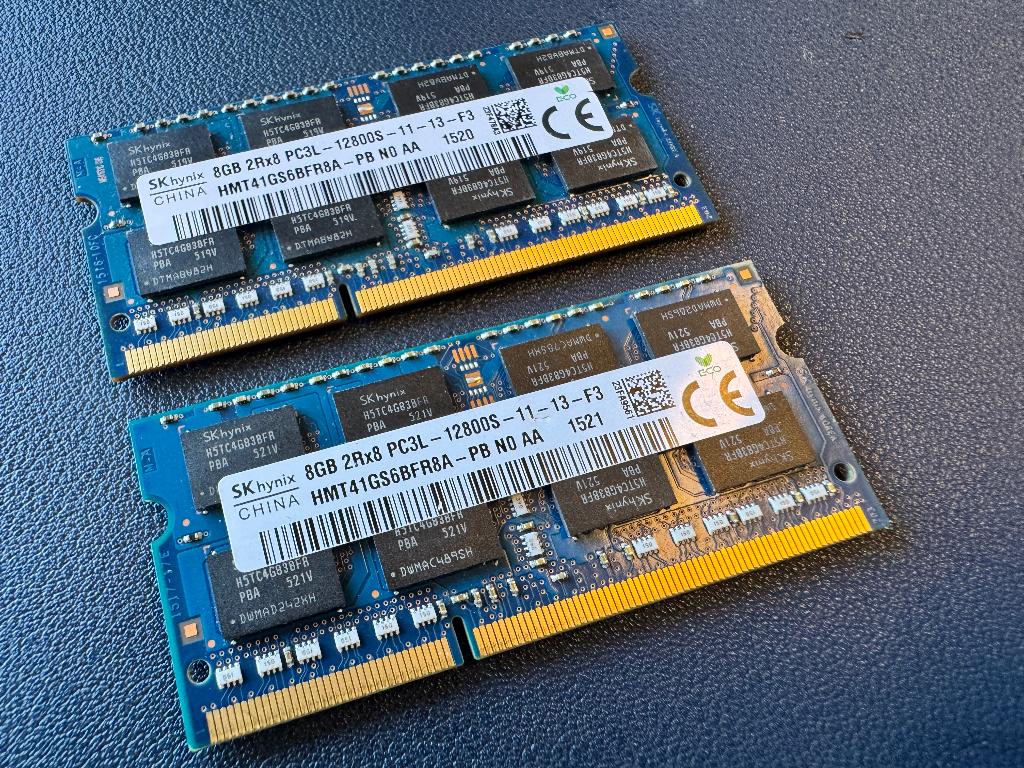 16GB (2x8) DDR3 RAM, Informatique & Logiciels, Mémoire RAM, Enlèvement ou Envoi, DDR3, Comme neuf, Laptop