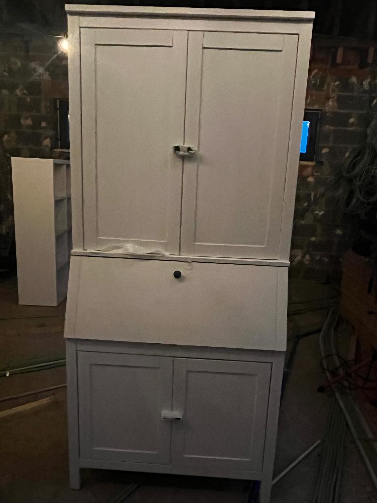 Bureau/Secretair Hemnes IKEA, Huis en Inrichting, Kasten | Computermeubels, Ophalen, 70 tot 120 cm, Zo goed als nieuw, Modern Landelijk