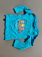 blauwe longsleef, t-shirt met beer, vos, wasbeer, CA, 98, Ophalen, Zo goed als nieuw