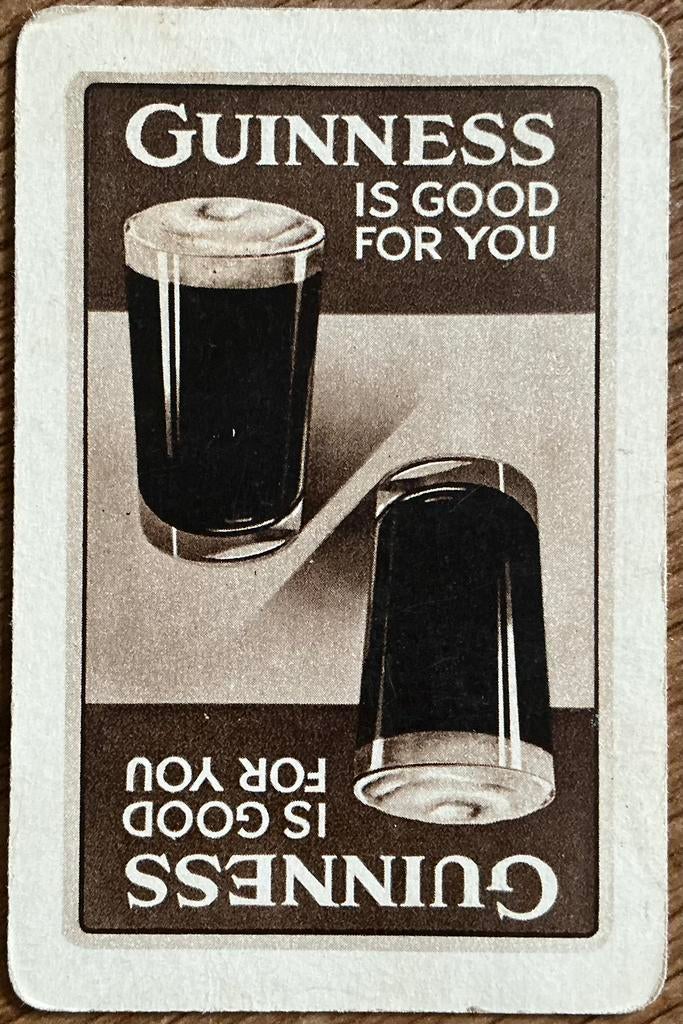 Ancienne carte à jouer GUINNESS, Enlèvement ou Envoi, Comme neuf, Carte(s) à jouer