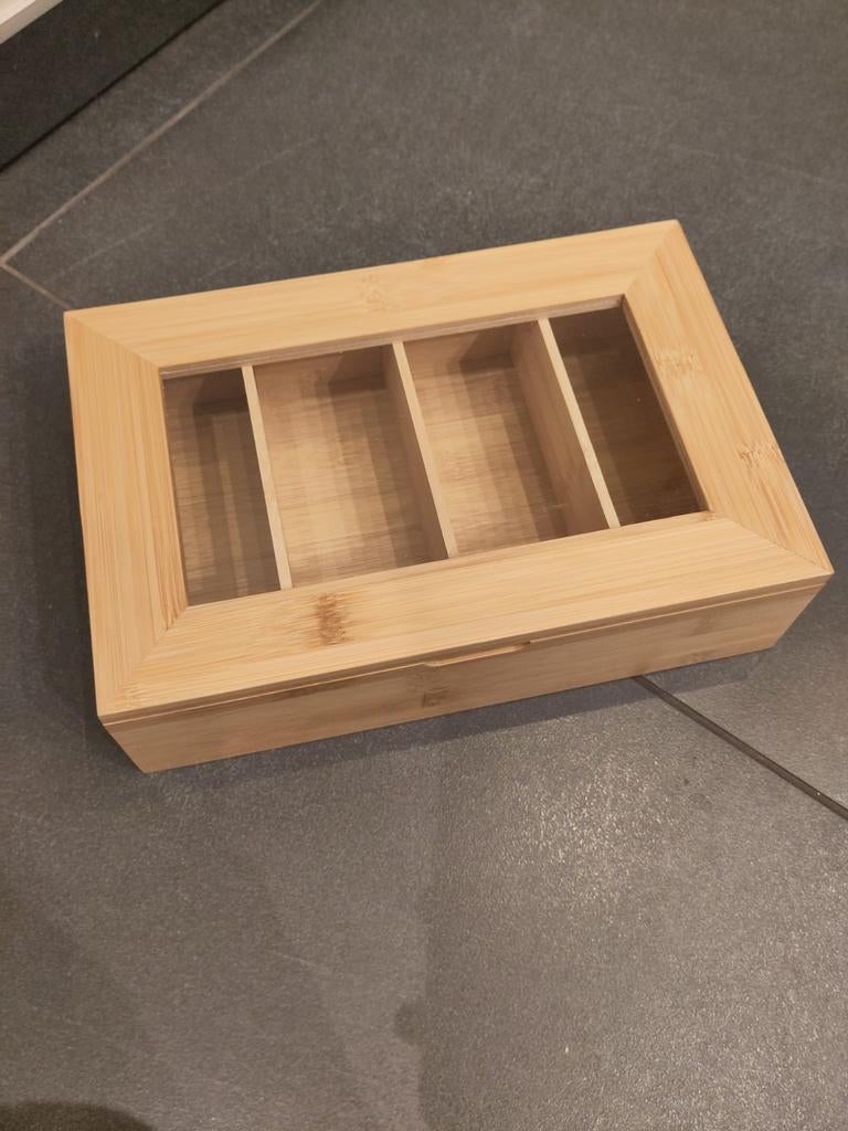 Houten doos voor theezakjes, Hobby en Vrije tijd, Theezakjes, Ophalen, Theezakje(s)