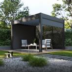 Overkapping Alu 3,6x4m - Zandgrijs - LED - 6%BTW mogelijk !, Tuin en Terras, Overkappingen, Ophalen of Verzenden, Nieuw, Carport