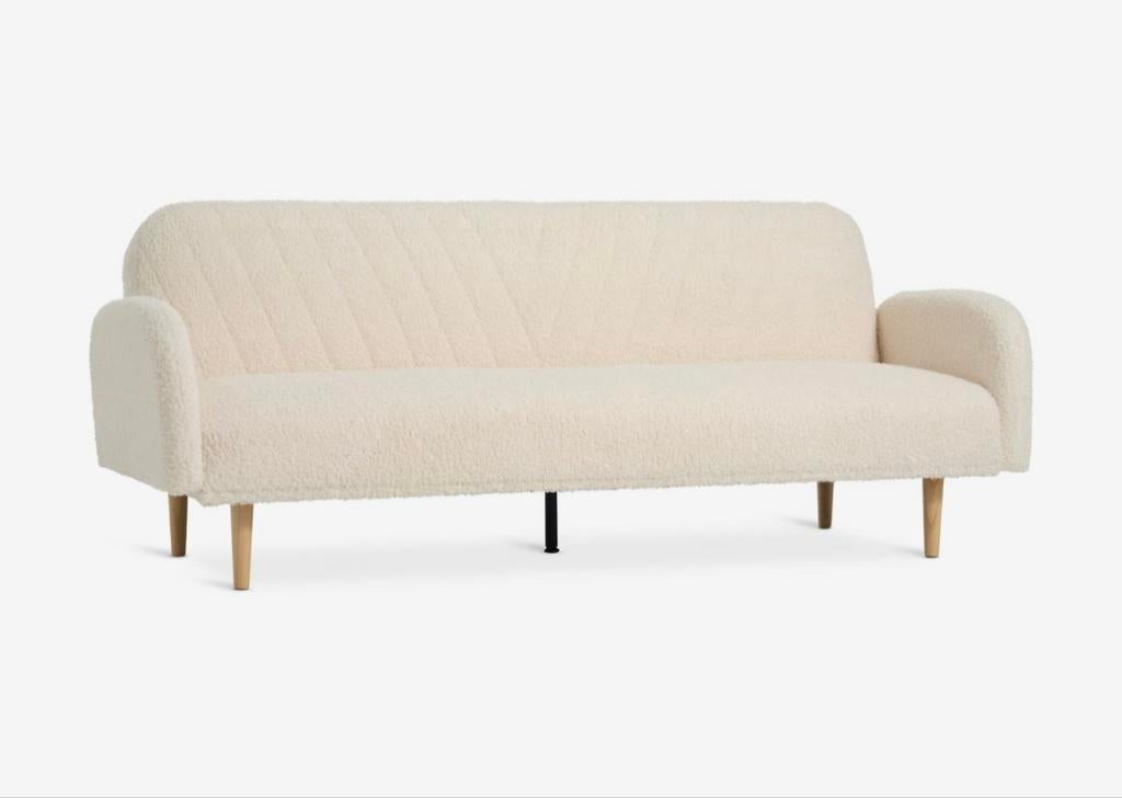 Canapé-lit blanc cassé Paradis., Maison & Meubles, Queen size, Comme neuf, Enlèvement, Blanc