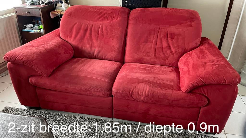 Salon 2 en 3 zit, Huis en Inrichting, Ophalen, Gebruikt, Vierpersoons of meer, Stof