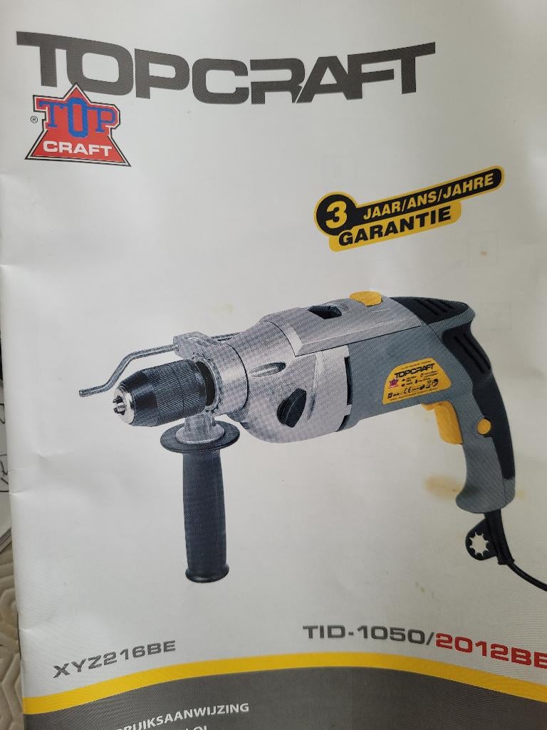 Perceuse à percussion 1050 W Topcraft, Bricolage & Construction, Enlèvement ou Envoi, Neuf, 600 watts ou plus, Foreuse et Perceuse