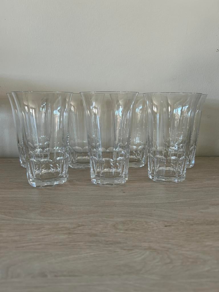 7 verres en cristal du Val Saint Lambert, Antiquités & Art, Enlèvement
