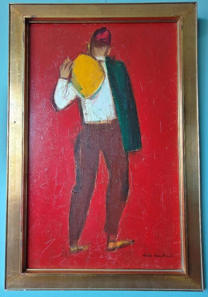 Wandelende man, gesigneerd Ludo Laagland, Enlèvement