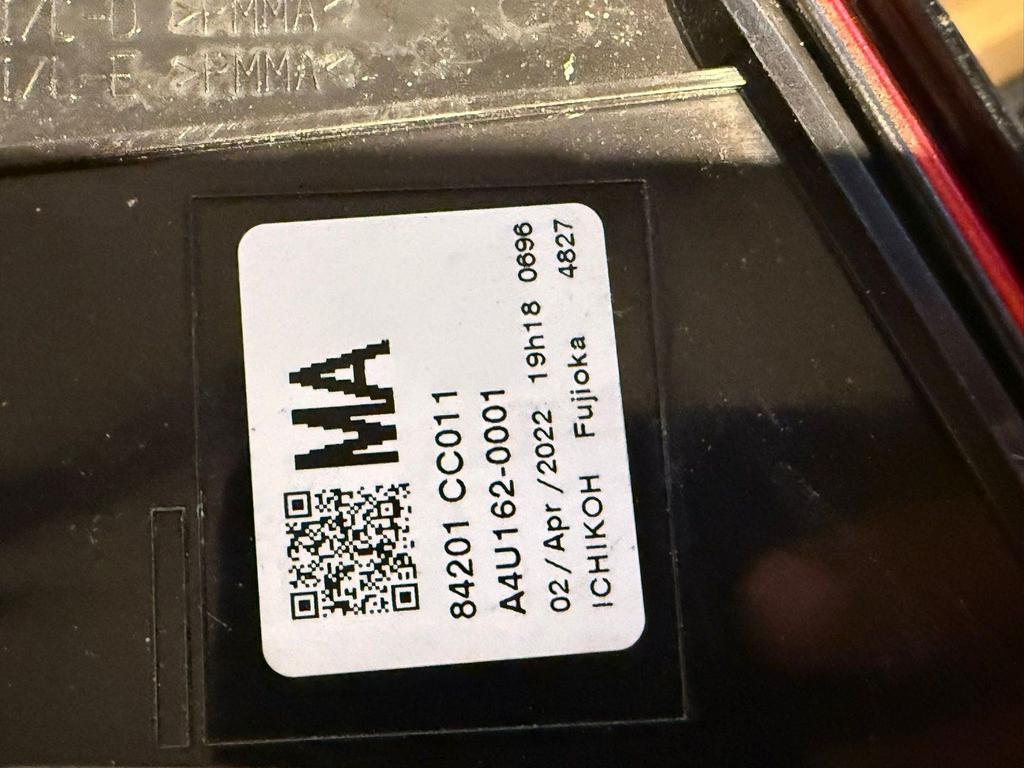 BARU BRZ TOYOTA GT86 II 2022 ACHTERLICHT LED LINKS 84201CC01, Subaru, -, 3 mois de garantie, Utilisé