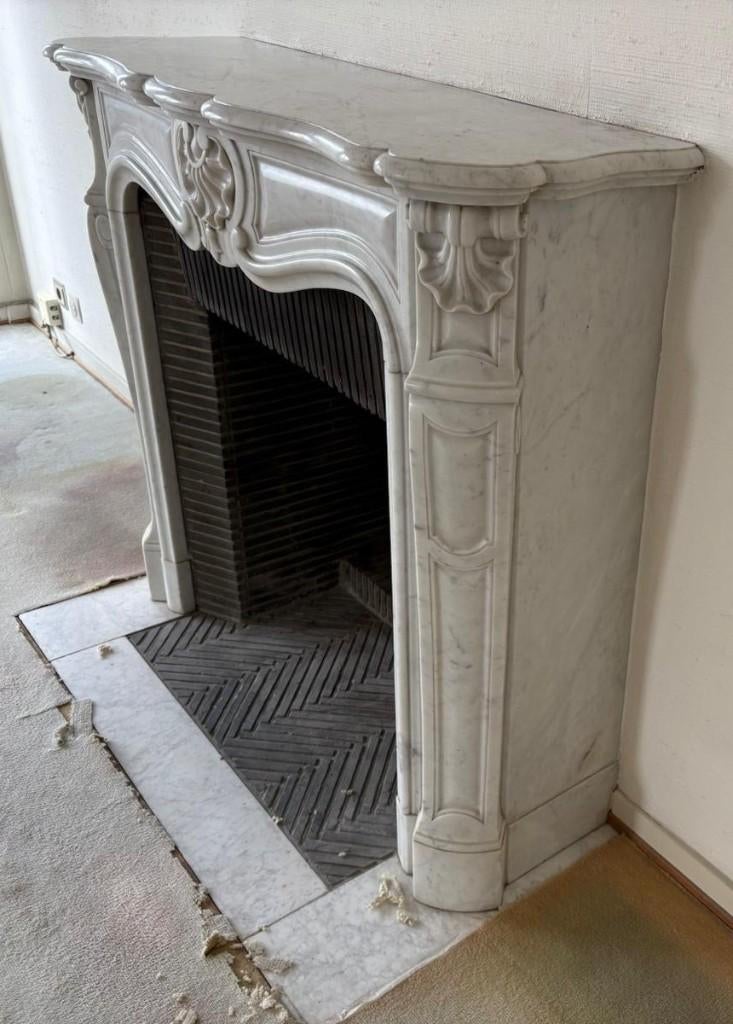Cheminée en marbre – très bon état, Huis en Inrichting, Haarden, Zo goed als nieuw, Houthaard, Ophalen