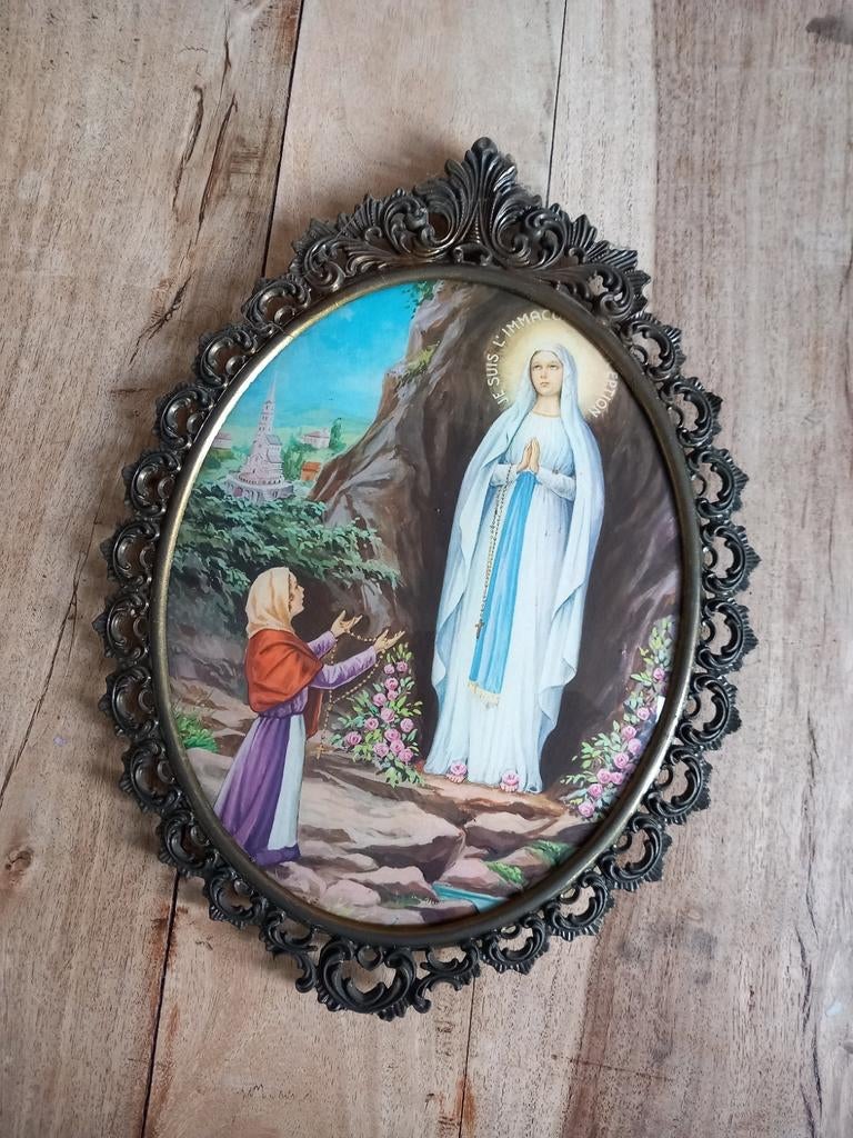 Maria kader met glas, Antiek en Kunst, Ophalen