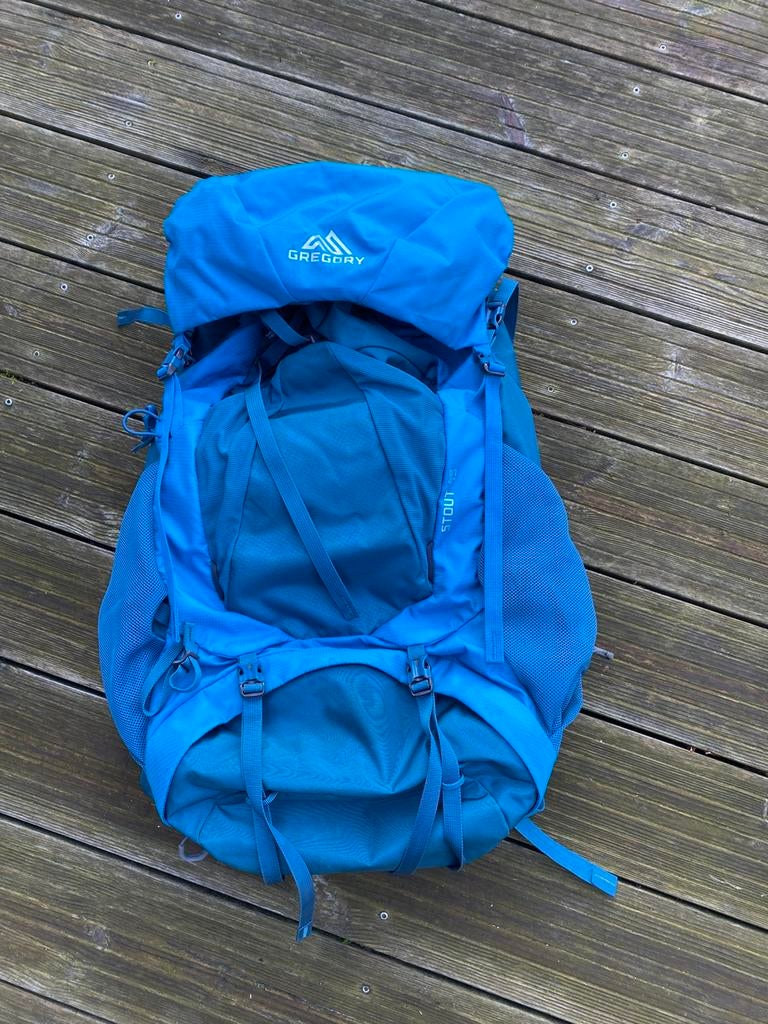 Nieuwe trekking rugzak Gregory Stout 45 in uitmuntende staat, Sport en Fitness, Bergsport en Wandelen, Zo goed als nieuw, Rugzak