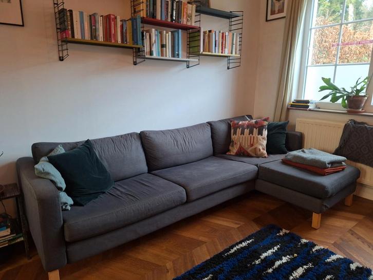 Grijze hoekzetel chaise longue, Huis en Inrichting, Zetels | Complete zithoeken, Ophalen