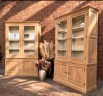2x eiken buffetkast/vitrinekast art:94/26, Huis en Inrichting, Kasten | Buffetkasten, Ophalen, 100 tot 150 cm, Eikenhout, Belgie