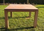 Teaken tafel, Tuin en Terras, Ophalen, Zo goed als nieuw, Vierkant, Hout