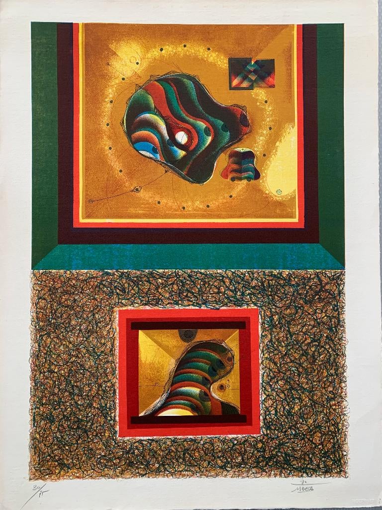 Manuel BEA CERVERA - grote kleurenlithografie, Ophalen of Verzenden