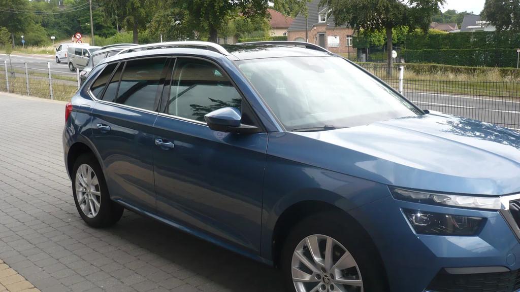 Skoda Kamiq glx benzine -cng leder gps ful opties verkocht!, Cuir, 90 ch, Entreprise, Noir