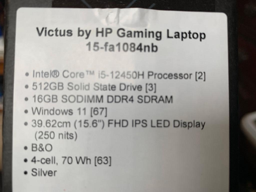 HP Victus Gaming Laptop, Informatique & Logiciels, Ordinateurs portables Windows, Neuf, Hp, 512 GB, Gaming