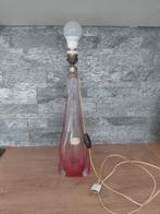 Lampe de table Val Saint Lambert rose cristal XXL, Enlèvement ou Envoi