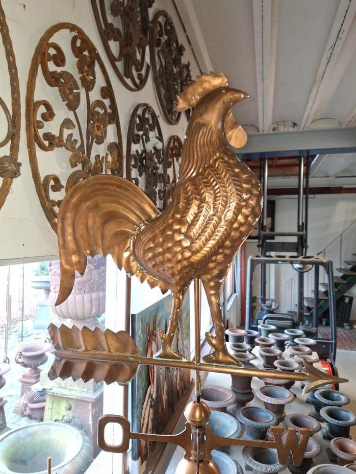 grote koperen windwijzer haan of paard, Tuin en Terras, Windwijzers en Windmolens, Nieuw, Ophalen of Verzenden