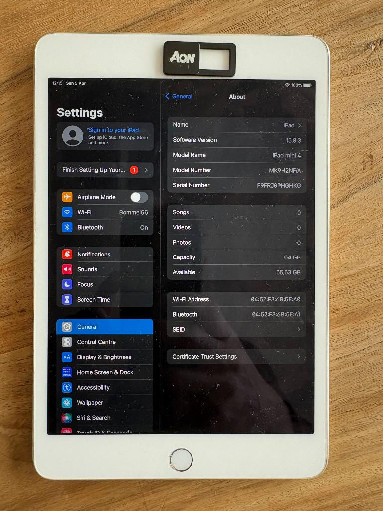 iPad 4 mini, Informatique & Logiciels, Apple iPad Tablettes, Gris, Enlèvement, Utilisé, 64 GB