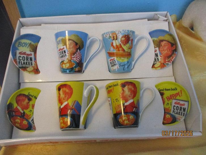 vintage set kellogg's mokken, Verzamelen, Retro, Ophalen of Verzenden