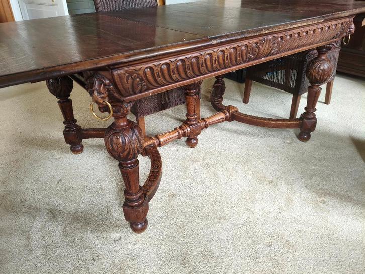 Vintage eettafel uitschuifbaar tot 4 meter, Huis en Inrichting, Tafels | Eettafels, Gebruikt, 50 tot 100 cm, 200 cm of meer, Vijf personen of meer