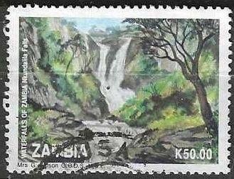 Zambia 1993 - Yvert 574 - Waterval van Nkundalila - 50k (ST), Verzenden, Zambia, Gestempeld