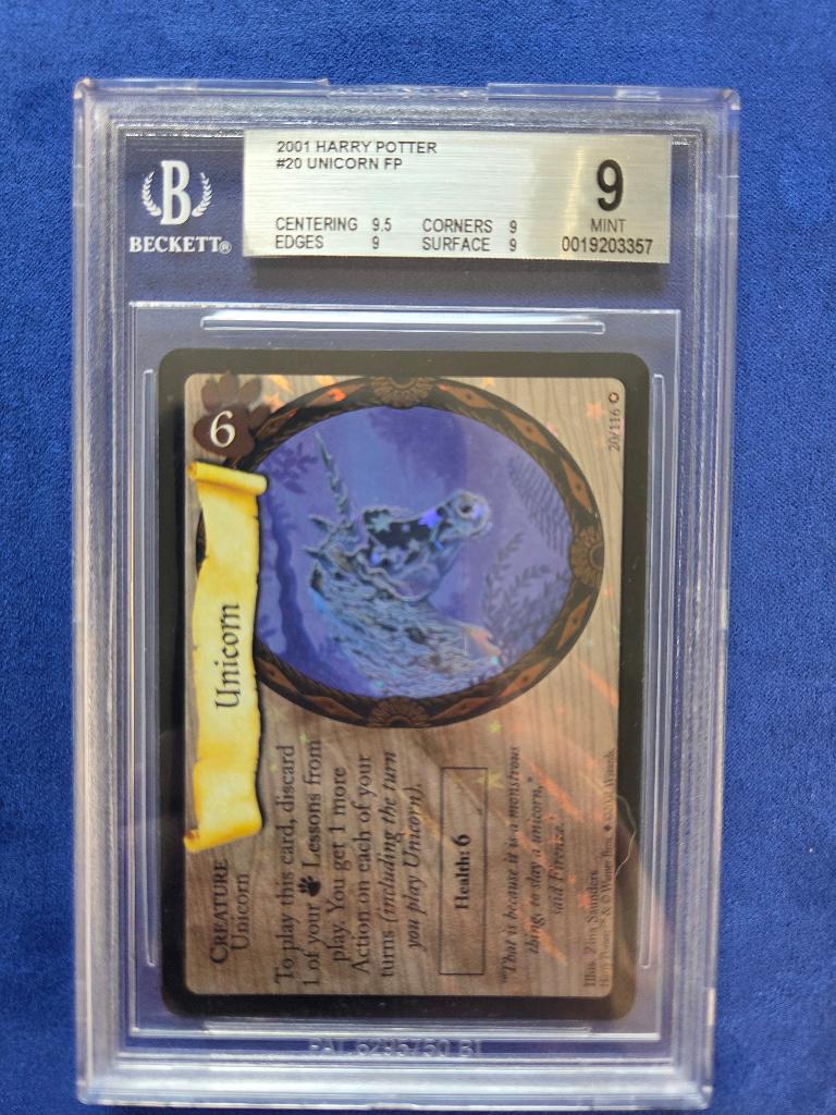 2001 WotC Harry Potter Unicorn 20/116 | BGS 9, Collections, Harry Potter, Enlèvement ou Envoi, Comme neuf, Autres types