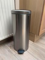 Poubelle a pedale inox brosse brabantia 30l, Ophalen, Zo goed als nieuw, Inox