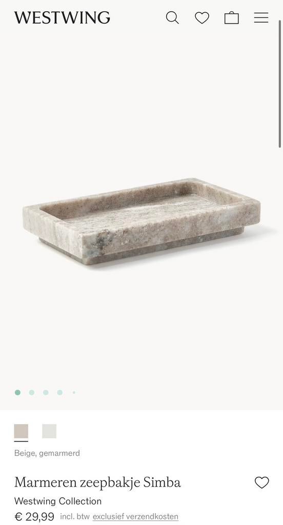 Zeepbakje marmer, Ophalen, Zo goed als nieuw