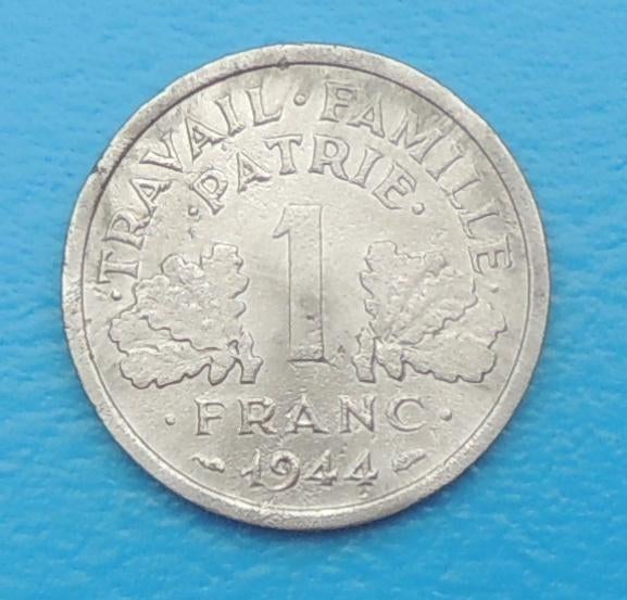 1944 1 Franc FRANCE Collaboration, Envoi, France, Monnaie en vrac