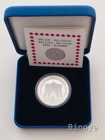 Belgique – 10 euros argent 2014 – Porte de Menin à Ypres  beschikbaar voor biedingen
