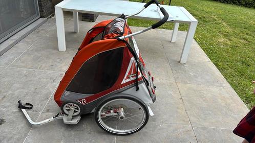 Fietskar voor 2 kindjes, Fietsen en Brommers, Fietsaccessoires | Aanhangwagens en Karren, Gebruikt, Vering, Ophalen
