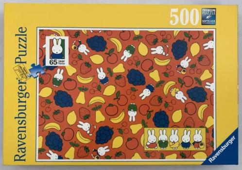 Ravensburger Puzzel 500 Fruitig Nijntje compleet Dick Bruna, Hobby en Vrije tijd, Denksport en Puzzels, Zo goed als nieuw, Verzenden