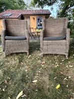 2 kunststof rotan tuinstoelen, Ophalen, Gebruikt, Kunststof