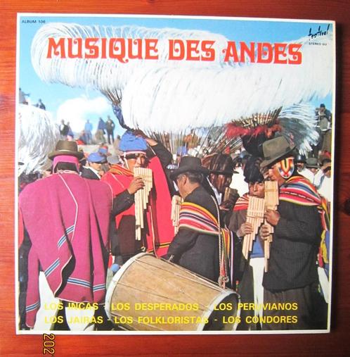 Double Vinyle 33 T "Musique des Andes", CD & DVD, Vinyles | Musique du monde, Comme neuf, Autres genres, Envoi