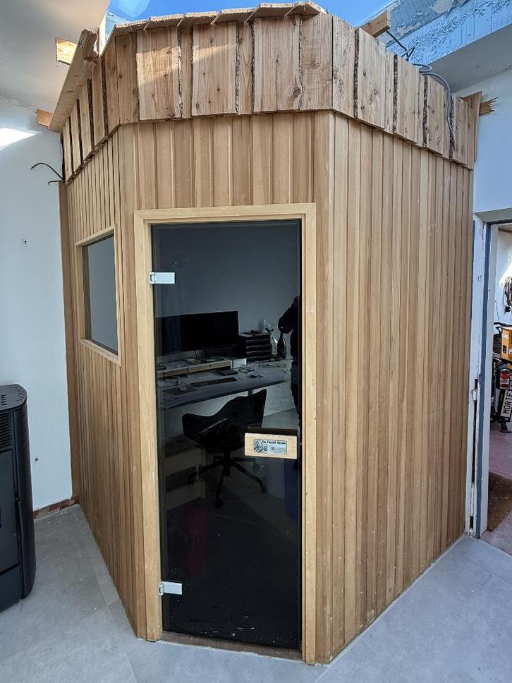 maatwerk combi-sauna (Finse sauna + infrarood), Sport en Fitness, Sauna, Zo goed als nieuw, Complete sauna, Infrarood, Ophalen