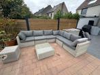 Loungeset 5 à 6 personen met tafel, Tuin en Terras, Tuinsets en Loungesets, Ophalen, Gebruikt, 6 zitplaatsen, Loungeset