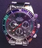 Montre Rolex noir argenté brillante, Handtassen en Accessoires, Horloges | Heren, Rolex, Verzenden, Polshorloge, Nieuw