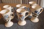 Lot de 6 tasses à thé ou à café style "Mazagran" en grés, Antiquités & Art, Antiquités | Céramique & Poterie, Enlèvement ou Envoi