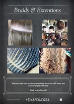 Haarverlening, Braids, Extensions, Human hair wigs, Komt aan huis, Hairextensions