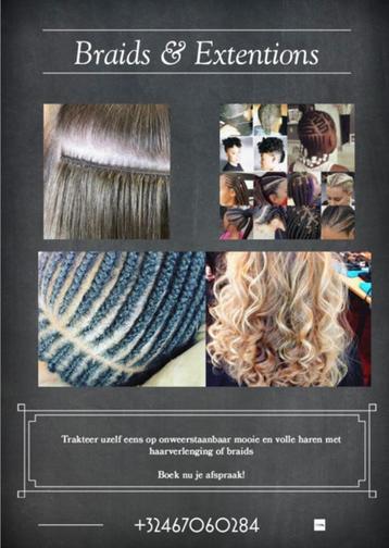 Soins capillaires, tresses, extensions, perruques en cheveux, Sans rendez-vous, Extensions de cheveux