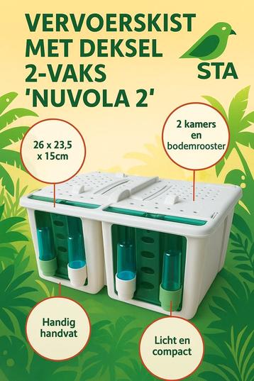 Vervoerskist met deksel 2-vaks "NUVOLA 2" (NZ85) sta

 beschikbaar voor biedingen
