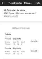 K3 originals AFAS Dome - 2 tickets, Tickets en Kaartjes