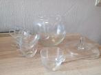 Sangriakom met 5 tasjes en 1 scheplepel - glas, Ophalen, Zo goed als nieuw, Glas