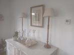 2 hoge staande lampen - beige kap FLAMANT, Huis en Inrichting, Ophalen of Verzenden