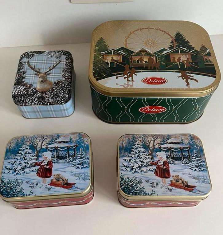 Blikken dozen Kerstmis, Verzamelen, Blikken, Nieuw, Overige, Ophalen of Verzenden